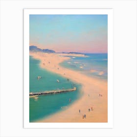 Haeundae Beach Busan South Korea Monet Style Art Print