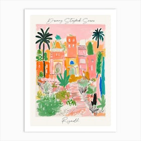 Poster Of Riyadh, Dreamy Storybook Illustration 2 Art Print