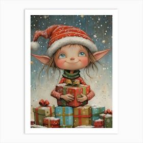 Christmas Elf 6 Art Print