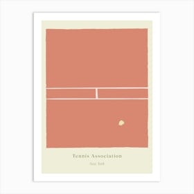 Boho Retro Sports 2 Tennis Court 2 Poster