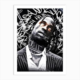 Travis Scott 44 Art Print