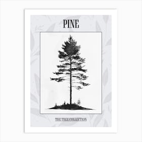 Pine Tree Simple Geometric Nature Stencil 1 Poster Art Print