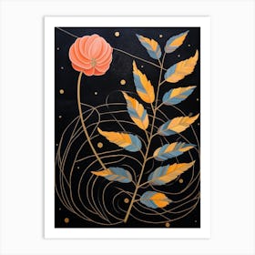 Calendula 3 Hilma Af Klint Inspired Flower Illustration Art Print