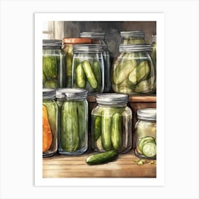 Pickles In Jars Art Print