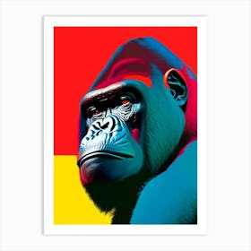Cheeky Gorilla Gorillas Primary Colours 1 Art Print