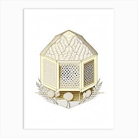 Apiculture Beehive 2 William Morris Style Art Print