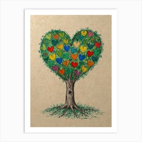 Heart Tree 11 Art Print