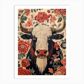 Chinese Lunar Year Of The Ox 3 Full William Morris Style Art Print