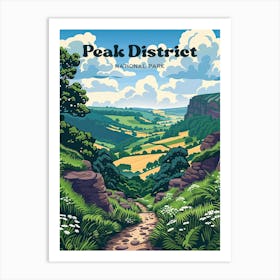 Peak District National Park England Hiking Trail Travel Art Art Print