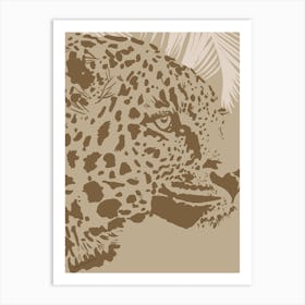 Cheetah Face Neutral Art Print