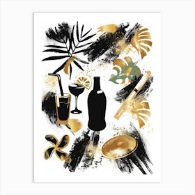 Tropical Cocktail Set Art Print