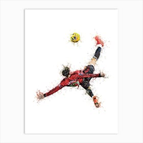 Alejandro Garnacho Bicycle Kick 2 Art Print