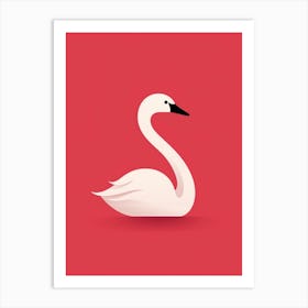 Minimalist Swan 3 Illustration Art Print