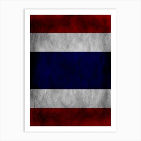 Thailand Flag Texture Art Print