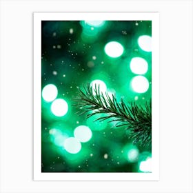 Christmas Tree Branch Art Print