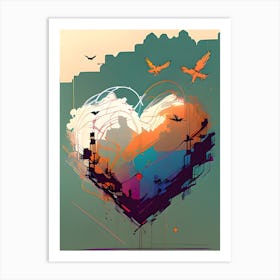 Lonly Heart Of The City Art Print