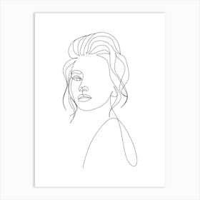 Portrait Of A Woman.Scandinavian wall art 17 Art Print