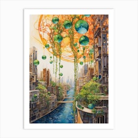 Futuristic City 8 Art Print