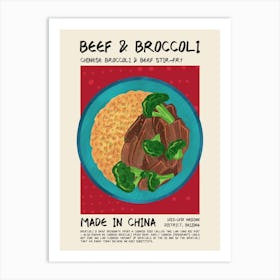Beef And Broccoli Art Print