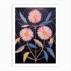 Asters 6 Hilma Af Klint Inspired Flower Illustration Art Print