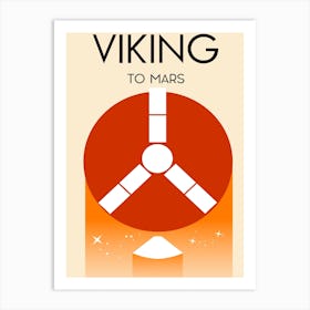 Viking To Mars Space Art Art Print