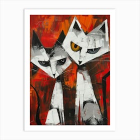 Two Cats 6 Art Print