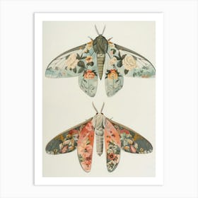 Butterfly Elegance William Morris Style 4 Art Print