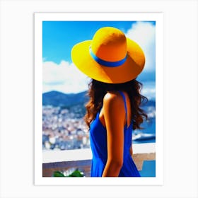 Woman In A Hat Art Print