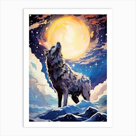 Howling Wolf 2 Art Print