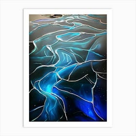 Acrylic Line Sea Art 1 Art Print