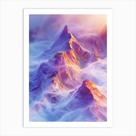 Abstract Mountains 2 Art Print