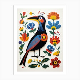 Scandinavian Bird Illustration Cormorant 2 Art Print