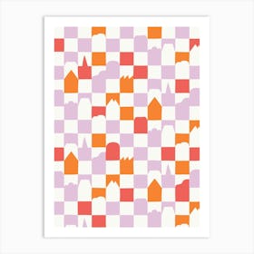 Checkered Houses Art Print