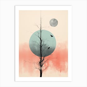 Crows On A Tree Art Print