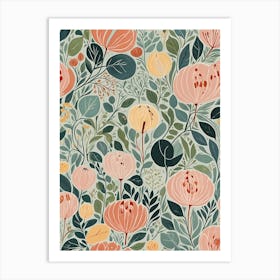 Floral Tapestry Art Print