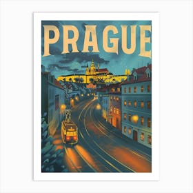 Prague At Night Art Print