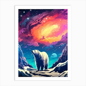 Polar Bear In The Sky Art Print