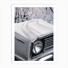 Drive Your Vintage Car In Winter Art Print