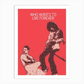 Who Wants To Live Forever Freddie Mercury & Brian May Art Print