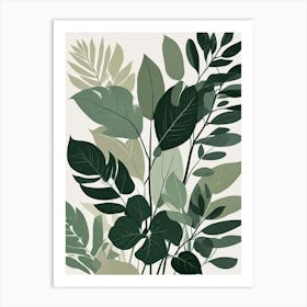 Greenery Clutter Botanical Art Print (2) Art Print