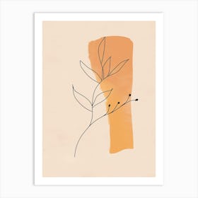 Mumbai Botanical Garden Boho Line Art Art Print