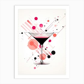 Mid Century Modern Cosmopolitan Floral Infusion Cocktail 2 Art Print