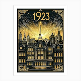 Aihrgdesign A Vintage Travel Poster Showcasing Art Deco Archi C924a112 F614 4745 9b9a 00b0513ddc1b 1 Art Print