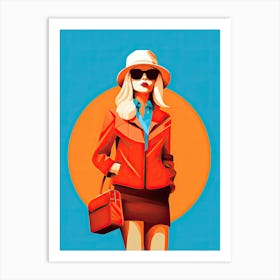 Girl In The Red Coat, Pop art Art Print