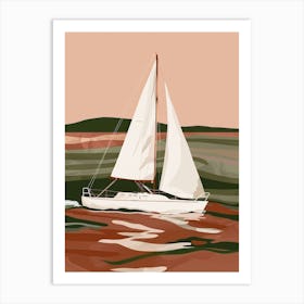 Sailboat In The Ocean 6 Art Print