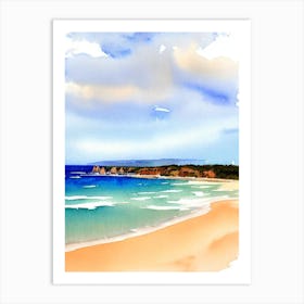 Sorrento Back Beach, Australia Watercolour Art Print