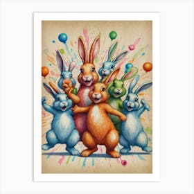 Easter Bunnies 1 Art Print