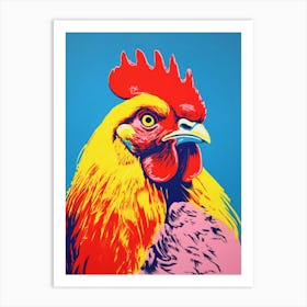 Andy Warhol Style Bird Chicken 7 Art Print