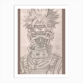 Naruto Handmade Sketch Art Print