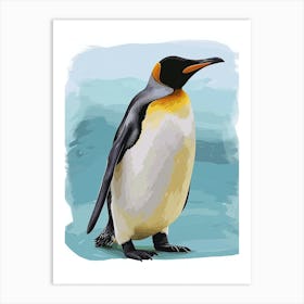 Emperor Penguin Grytviken Minimalist Illustration 5 Art Print